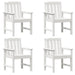 Set de 4 scaune de grădină alb, 65,5x55,5x88 cm, din HDPE - WALTI WALTI