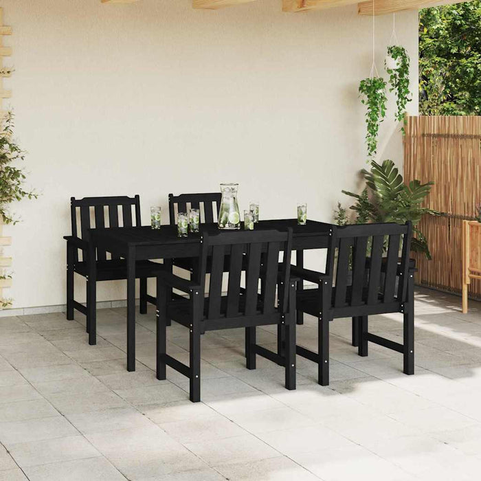 Set de 4 scaune de grădină , negre, dimensiuni 65,5x55,5x88 cm, din HDPE. - WALTI WALTI