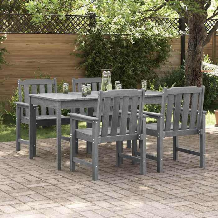 Set de 4 scaune de grădină Gri deschis, dimensiuni 65.5x55.5x88 cm, fabricat din HDPE. - WALTI WALTI