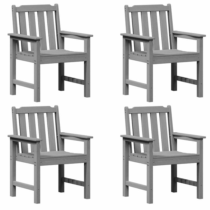 Set de 4 scaune de grădină Gri deschis, dimensiuni 65.5x55.5x88 cm, fabricat din HDPE. - WALTI WALTI