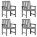 Set de 4 scaune de grădină Gri deschis, dimensiuni 65.5x55.5x88 cm, fabricat din HDPE. - WALTI WALTI