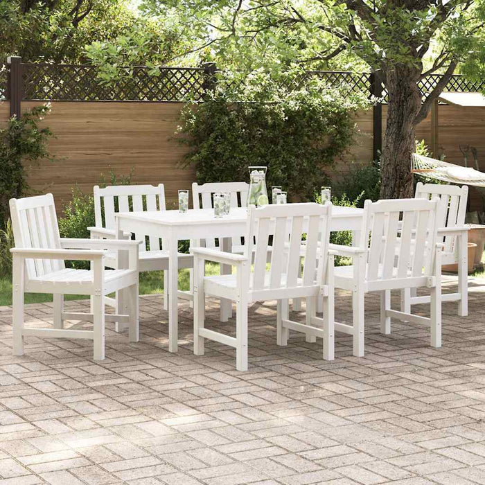 Set de 6 scaune de grădină Alb 65.5x55.5x88 cm HDPE - WALTI WALTI