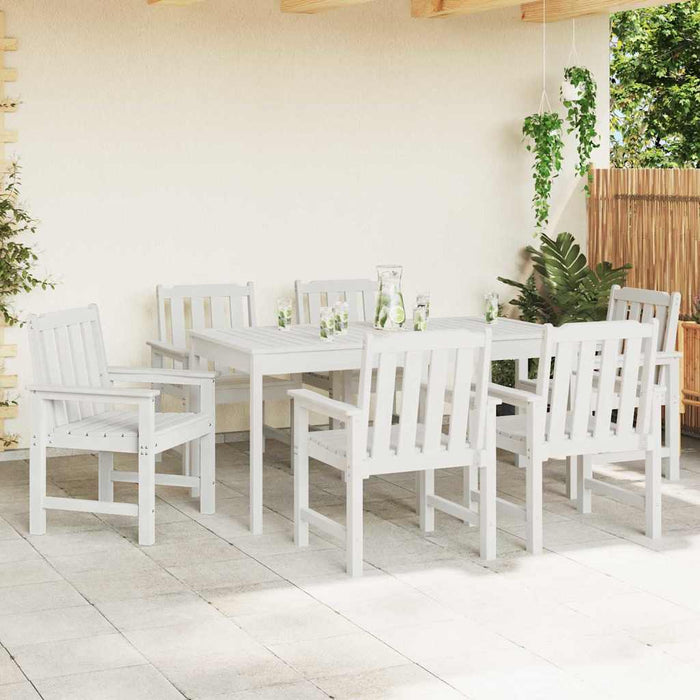 Set de 6 scaune de grădină Alb 65.5x55.5x88 cm HDPE - WALTI WALTI