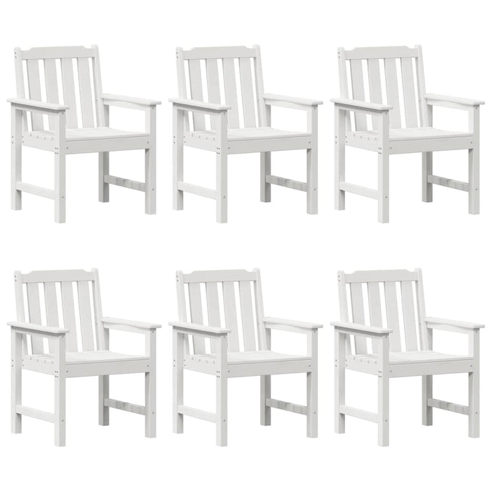 Set de 6 scaune de grădină Alb 65.5x55.5x88 cm HDPE - WALTI WALTI