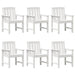 Set de 6 scaune de grădină Alb 65.5x55.5x88 cm HDPE - WALTI WALTI