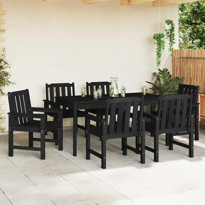 Set 6 scaune de grădină , Negru, 65,5x55,5x88 cm din HDPE - WALTI WALTI