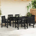 Set 6 scaune de grădină , Negru, 65,5x55,5x88 cm din HDPE - WALTI WALTI