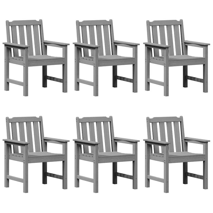 Set de 6 scaune de grădină , gri deschis, 65.5x55.5x88 cm, din HDPE - WALTI WALTI
