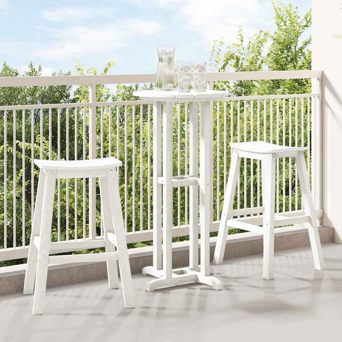 Set bar de grădină 3 pcs Alb HDPE - WALTI WALTI