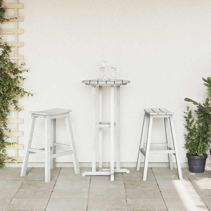 Set bar de grădină 3 pcs Alb HDPE - WALTI WALTI