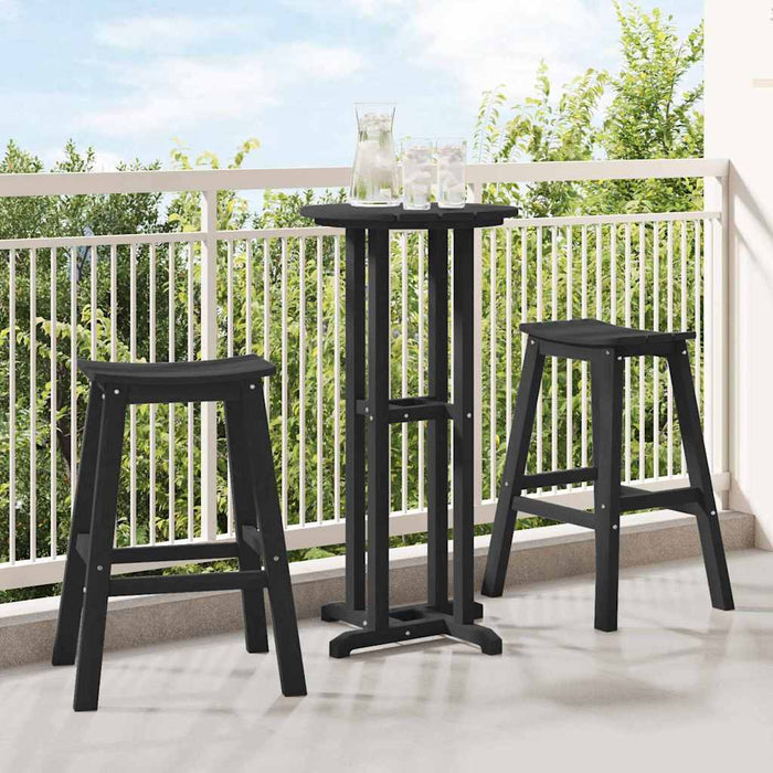 Set bar de grădină 3 pcs Negru HDPE - WALTI WALTI