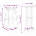 Set bar de grădină 3 pcs Negru HDPE - WALTI WALTI