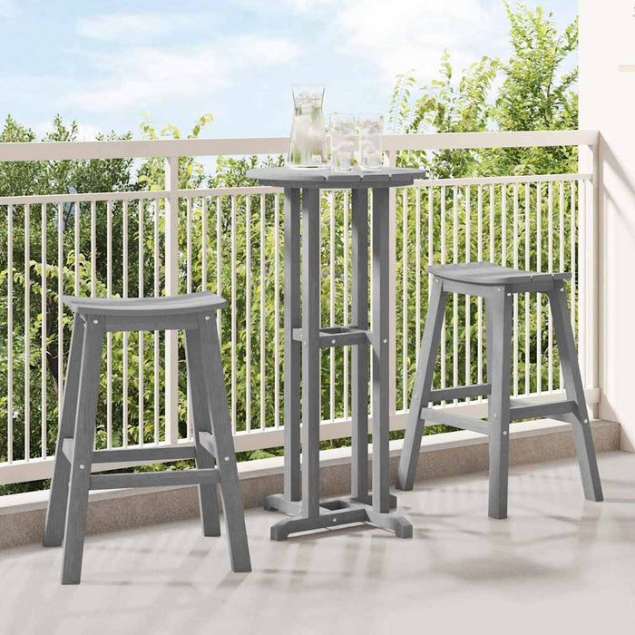 Set bar de grădină 3 pcs Gri deschis HDPE - WALTI WALTI