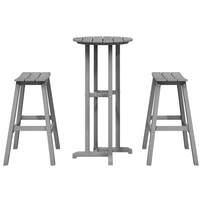 Set bar de grădină 3 pcs Gri deschis HDPE - WALTI WALTI