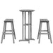 Set bar de grădină 3 pcs Gri deschis HDPE - WALTI WALTI