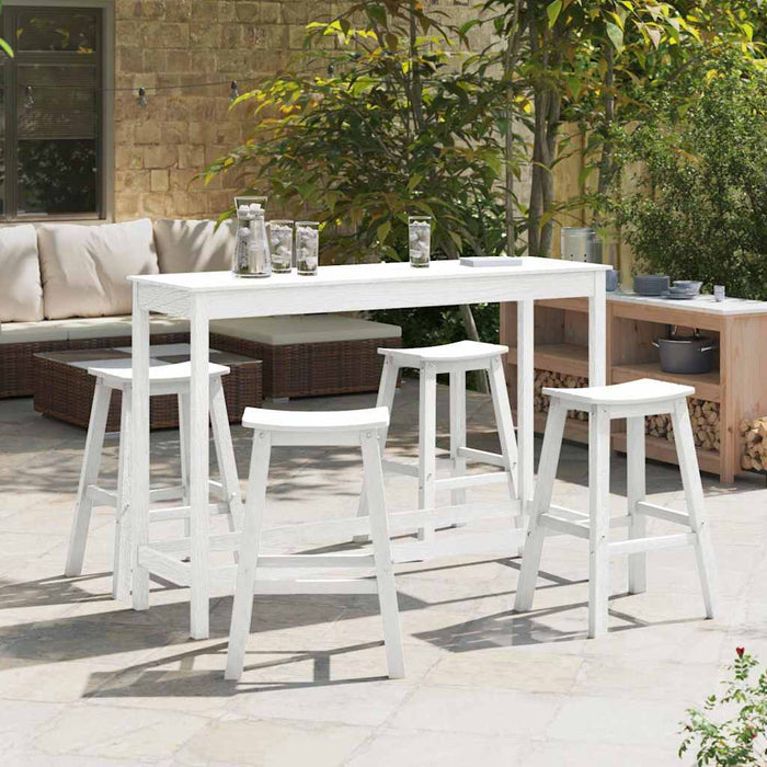 Set bar de grădină 4 pcs Alb HDPE - WALTI WALTI
