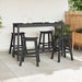 Set bar de grădină 4 pcs Negru HDPE - WALTI WALTI