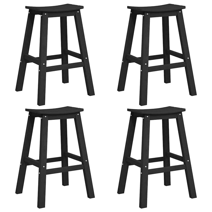 Set bar de grădină 4 pcs Negru HDPE - WALTI WALTI