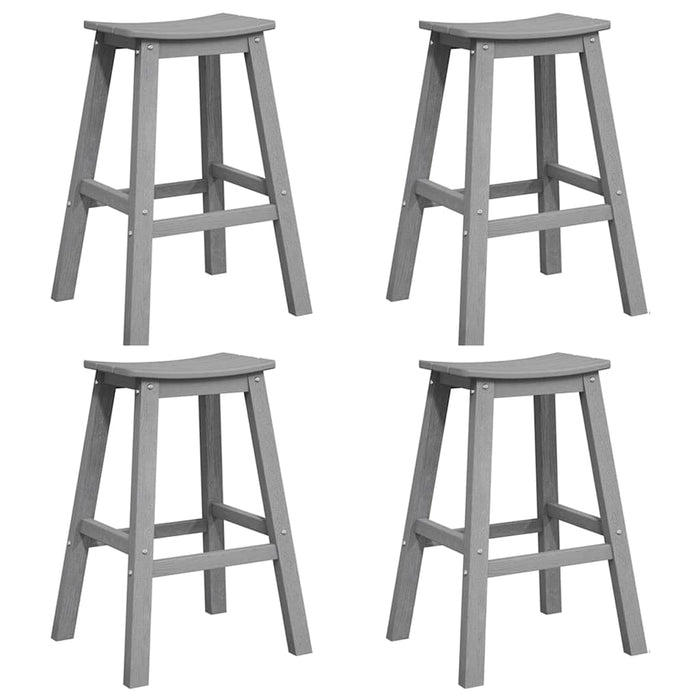 Set bar de grădină 4 pcs Gri deschis HDPE - WALTI WALTI