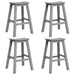 Set bar de grădină 4 pcs Gri deschis HDPE - WALTI WALTI
