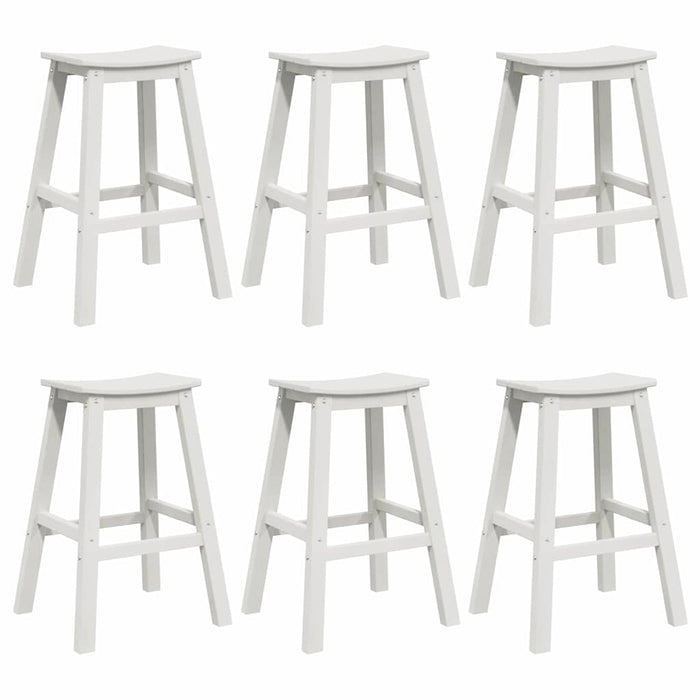 Set bar de grădină 6 pcs Alb HDPE - WALTI WALTI
