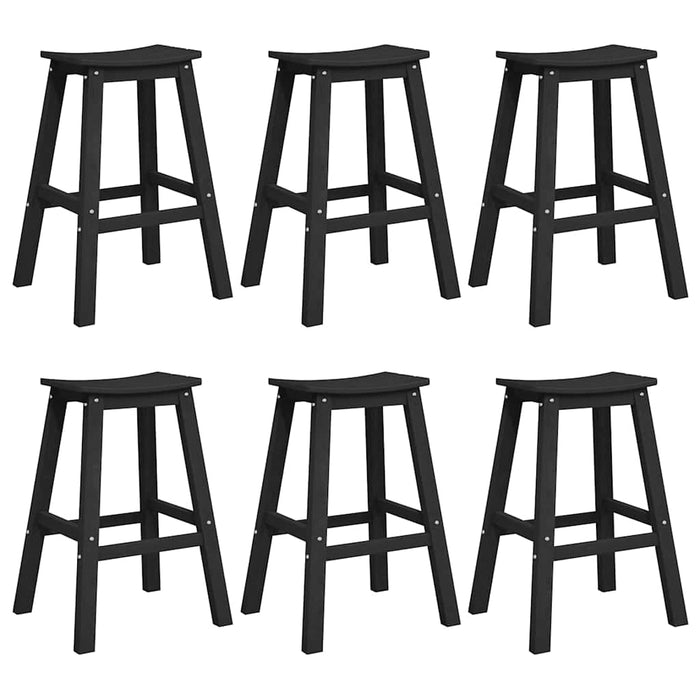 Set bar de grădină 6 pcs Negru HDPE - WALTI WALTI
