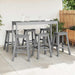 Set bar de grădină 6 pcs Gri deschis HDPE - WALTI WALTI