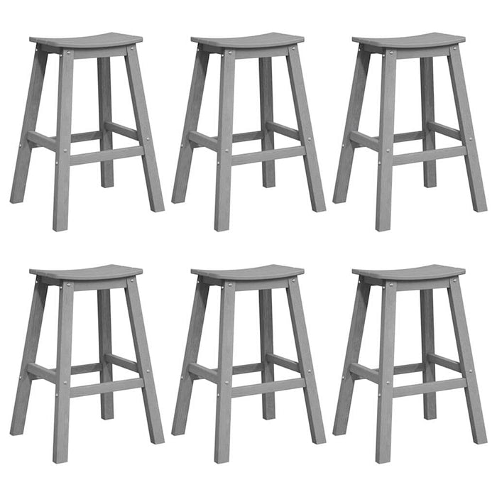 Set bar de grădină 6 pcs Gri deschis HDPE - WALTI WALTI
