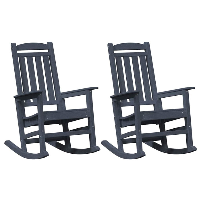 Set 2 scaune de grădină balansoar , bleumarin, dimensiuni 70x92x107.5 cm, din HDPE - WALTI WALTI
