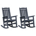 Set 2 scaune de grădină balansoar , bleumarin, dimensiuni 70x92x107.5 cm, din HDPE - WALTI WALTI