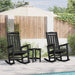 Set scaune de grădină cu leagăn 2 buc Negru 70x92x107.5 cm HDPE - WALTI WALTI
