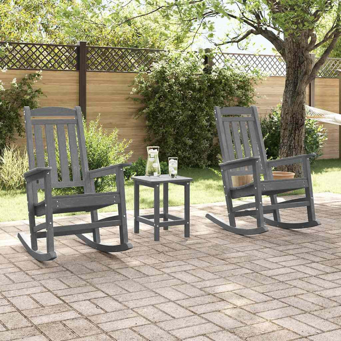 Scaun balansoar 2 pcs Gri deschis 92 x 70 x 108 cm Polietilenă - WALTI WALTI
