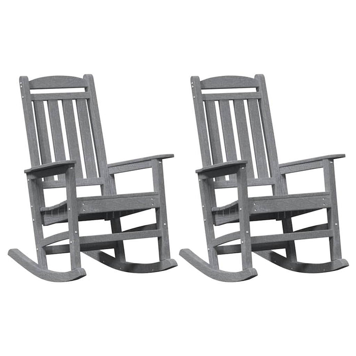 Scaun balansoar 2 pcs Gri deschis 92 x 70 x 108 cm Polietilenă - WALTI WALTI