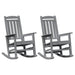Scaun balansoar 2 pcs Gri deschis 92 x 70 x 108 cm Polietilenă - WALTI WALTI
