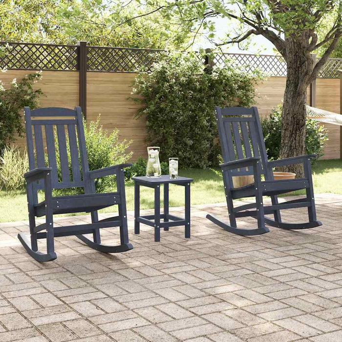 Set lounge grădină 3 piese, Bleumarin, HDPE - WALTI WALTI