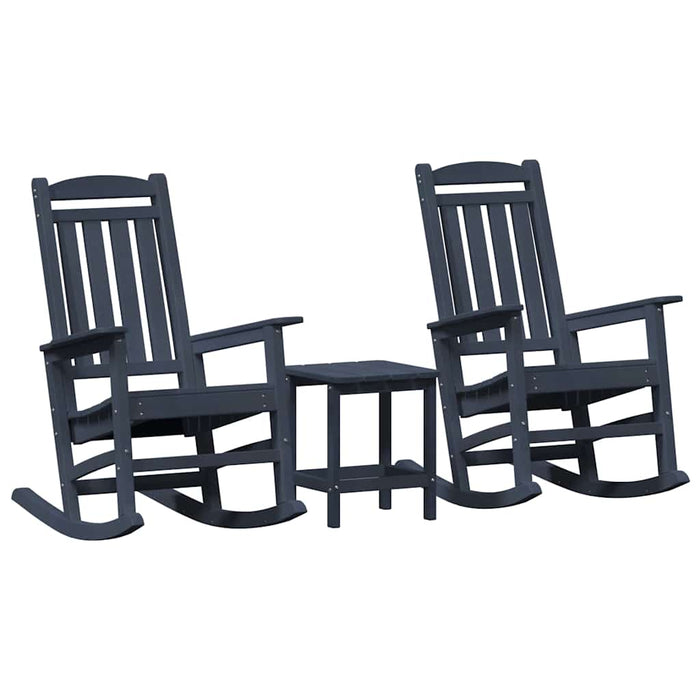 Set lounge grădină 3 piese, Bleumarin, HDPE - WALTI WALTI