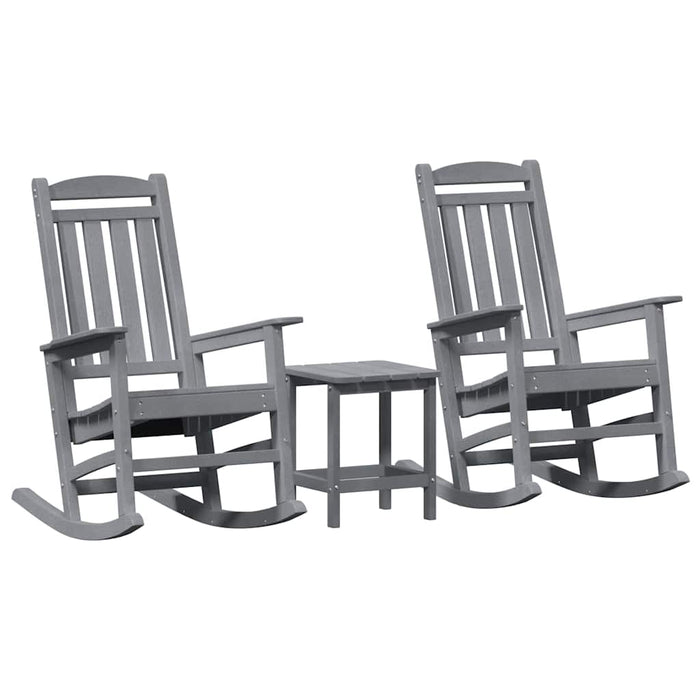 Scaun balansoar 3 pcs Gri deschis Polietilenă - WALTI WALTI