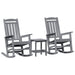 Scaun balansoar 3 pcs Gri deschis Polietilenă - WALTI WALTI