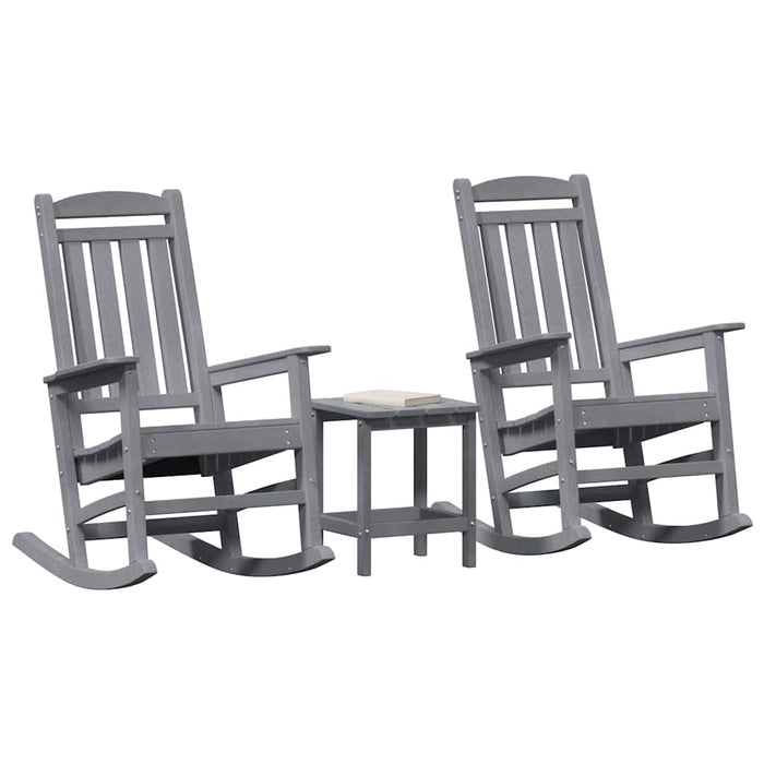 Scaun balansoar 3 pcs Gri deschis Polietilenă - WALTI WALTI