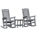 Scaun balansoar 3 pcs Gri deschis Polietilenă - WALTI WALTI