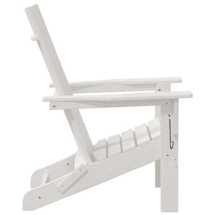 Scaune pliabile Adirondack set de 2 buc, albe, 74.5x80.5x90 cm, din HDPE - WALTI WALTI