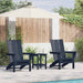 Scaunele Adirondack pliabile , 2 buc, Bleumarin, dimensiuni 74.5x80.5x90 cm, din HDPE - WALTI WALTI