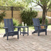 Scaunele Adirondack pliabile , 2 buc, Bleumarin, dimensiuni 74.5x80.5x90 cm, din HDPE - WALTI WALTI