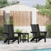 Scaune Adirondack pliabile , 2 bucăți, negre, 74.5x80.5x90 cm, din HDPE. - WALTI WALTI