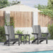Scaune Adirondack pliabile , 2 buc, gri deschis, 74.5x80.5x90 cm, din HDPE. - WALTI WALTI