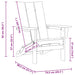 Scaune Adirondack pliabile , 2 buc, gri deschis, 74.5x80.5x90 cm, din HDPE. - WALTI WALTI