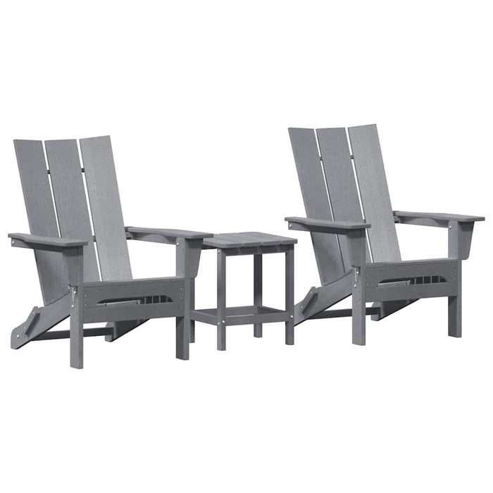 Scaun pentru Grădină 3 pcs Gri deschis 80.5 x 74.5 x 92 cm - WALTI WALTI