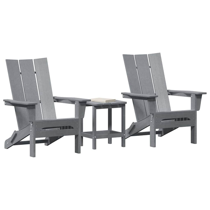 Scaun pentru Grădină 3 pcs Gri deschis 80.5 x 74.5 x 92 cm - WALTI WALTI