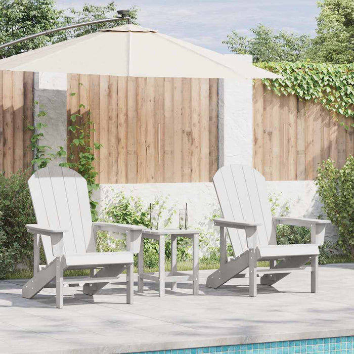 Scaune Adirondack , 2 bucăți, albe, dimensiuni 74x82x90 cm, din HDPE - WALTI WALTI