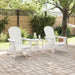 Scaune Adirondack , 2 bucăți, albe, dimensiuni 74x82x90 cm, din HDPE - WALTI WALTI